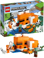 Конструктор Лего Майнкрафт Лисья хижина 21178 | LEGO Minecraft The Fox Lodge | набор с животными и зомби | 193 детали 8+