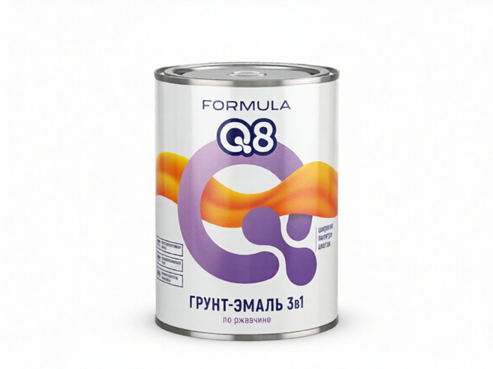 0,8 кг (FORMULA Q8) грунт-Эмаль по ржавчине ЧЕРНАЯ