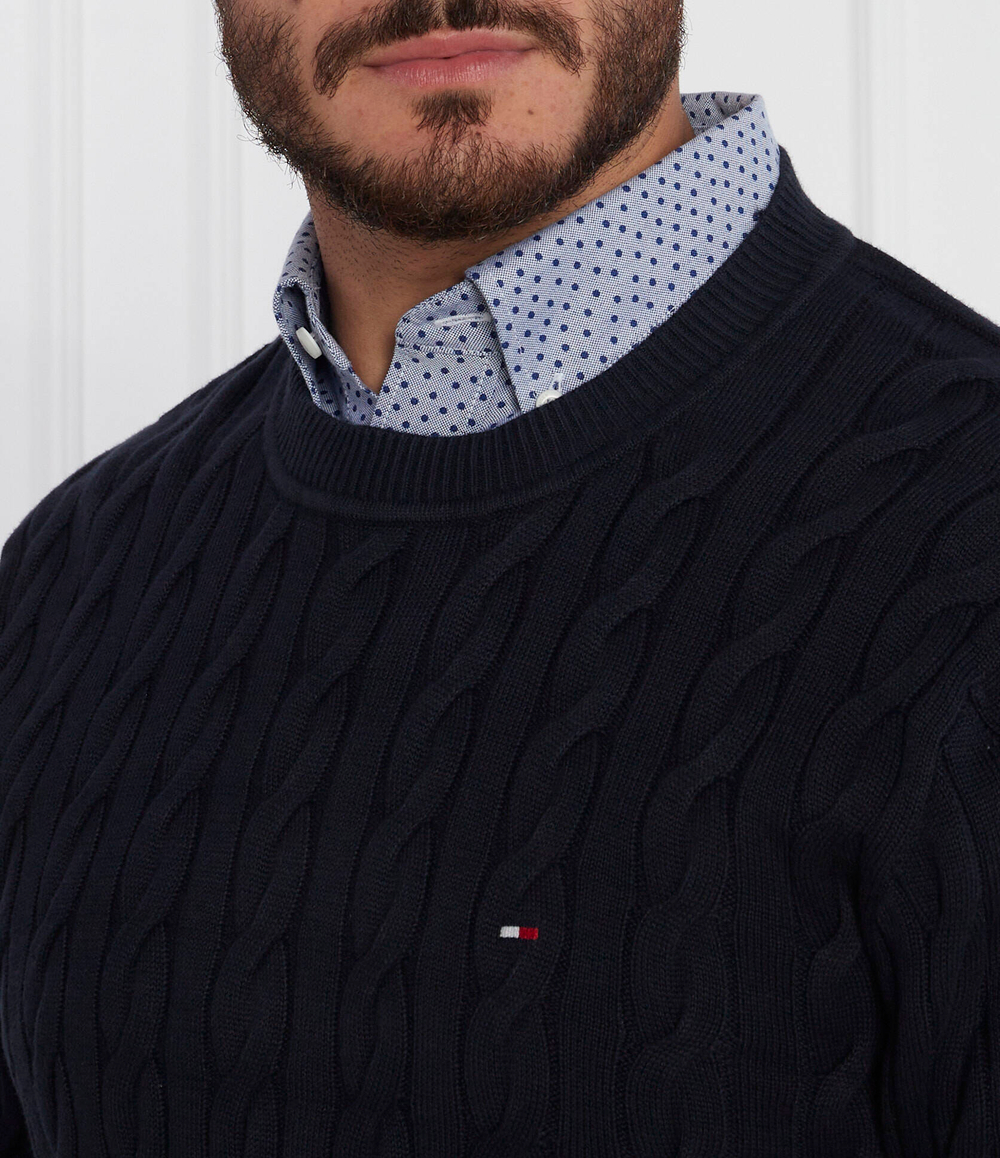 Свитер CLASSIC CABLE Tommy Hilfiger - темно-синий(MW0MW33132)