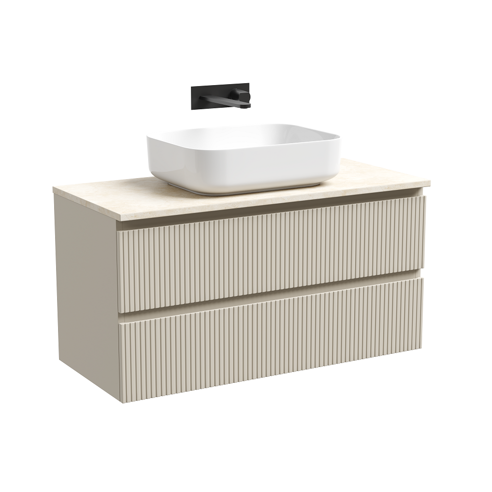 Тумба подвесная Sancos Snob T, Beige Soft 995х445х500, под столешницу без отверстия под смеситель, цвет Kreman, арт. SNT100CE