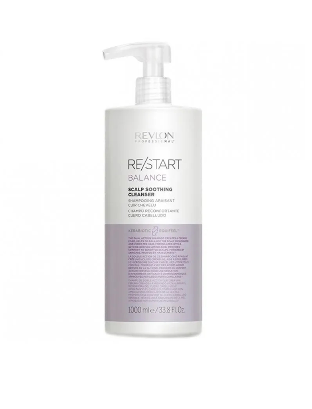 Мягкий шампунь для чувствительной кожи головы Revlon Professional Restart Balance Scalp Soothing Cleanser 1000 мл