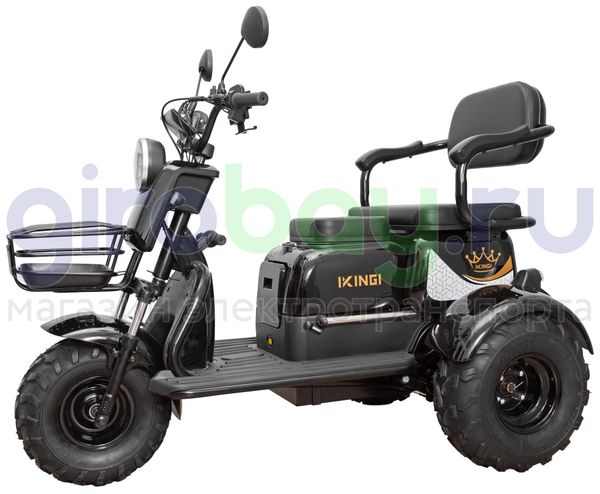 Электротрицикл IKINGI SIBTRIKE T3 Pro MAX 1000W (60V/30Ah) - Чёрный фото №1