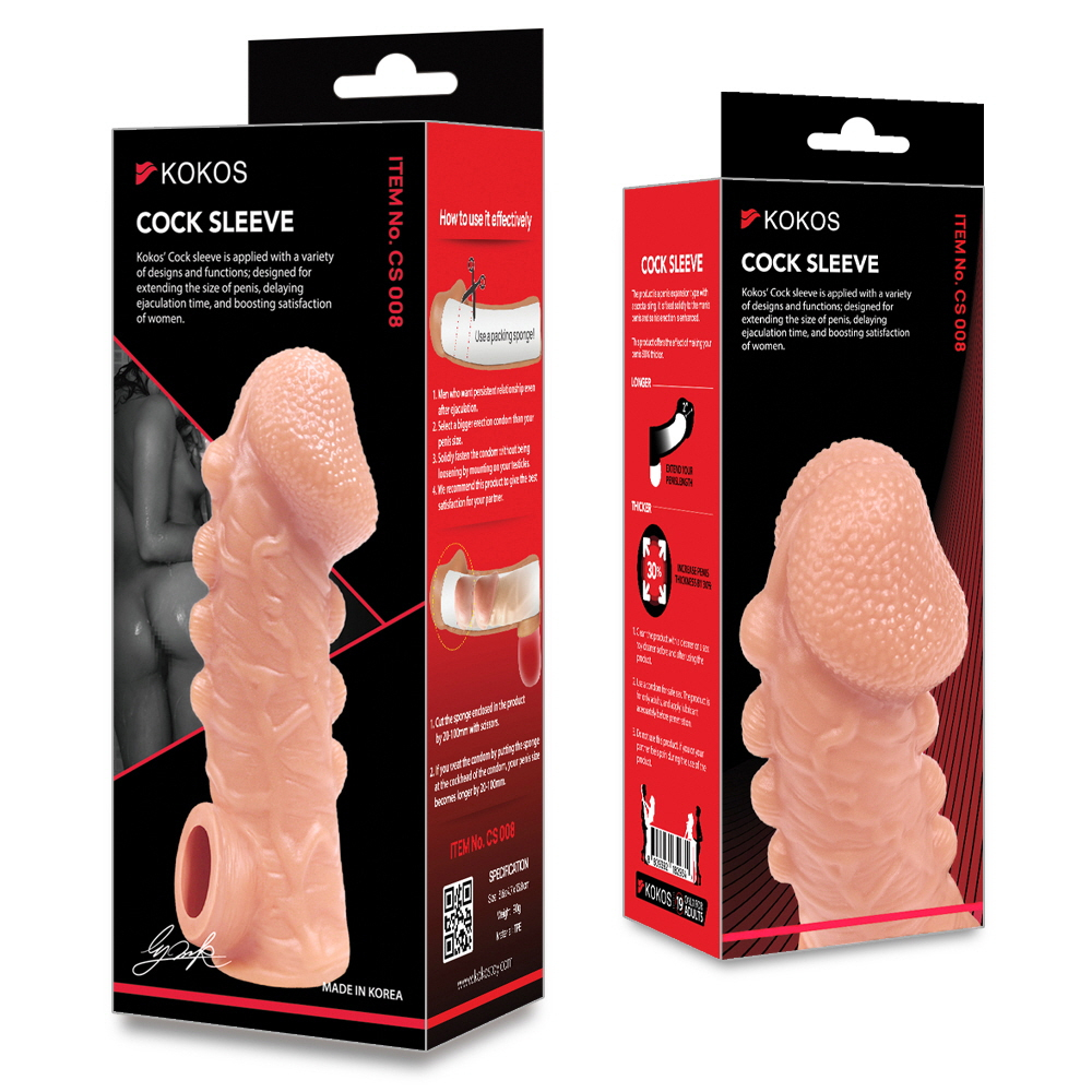 Насадка Cock Sleeve телесная TPE KOKOS CS-008-M