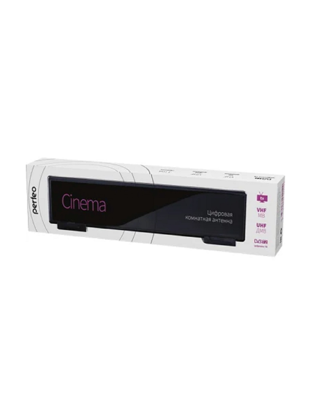 Perfeo ТВ антенна "CINEMA", активная, встр. усилитель, питание от ресивера 5V, DVB-T2 [PF_A4212]