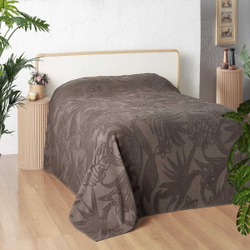 Покрывало 200x220 Arya home Botanical Garden коричневый