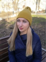 Шапка женская вязаная шерстянная