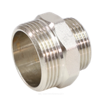 Ниппель латунь никель переходной Ду 40х20 (1 1/2"х3/4") НР VALFEX VF.580.N.112.034