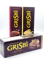 Набор бисквитного печенья Grisbi с ореховым, лимонным и шоколадным кремом 3 упаковки по 135 г (Италия)