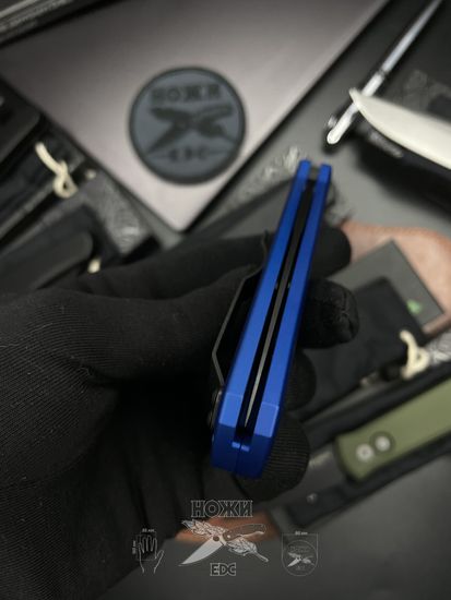 Складной нож Pro-Tech GODSON 721Blue c клинком из стали 154CM, рукоять алюминий