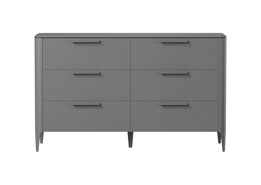 Комод Type oak 6 ящиков ширина 140 см (серый)