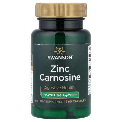 Swanson Vitamins, цинк карнозин, 60 капсул