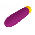 Фиолетовая вибропуля 15см Romp Beat Rechargeable Textured Mini Vibrator RPBBSG4