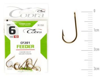 Крючки Cobra FEEDER CF201  №6, 10 шт.