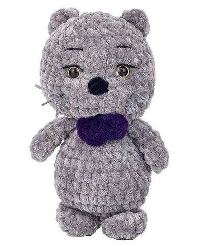 Мягкая игрушка котёнок (серый) 19 см