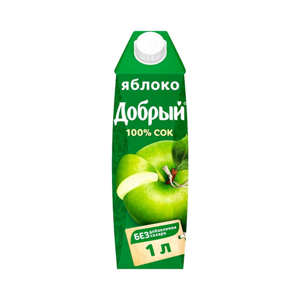 Сок яблочный 1 литр.