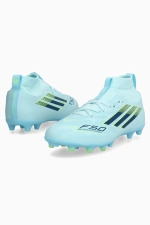 Бутсы adidas F50 League Mid FG/AG Junior - бирюзовый