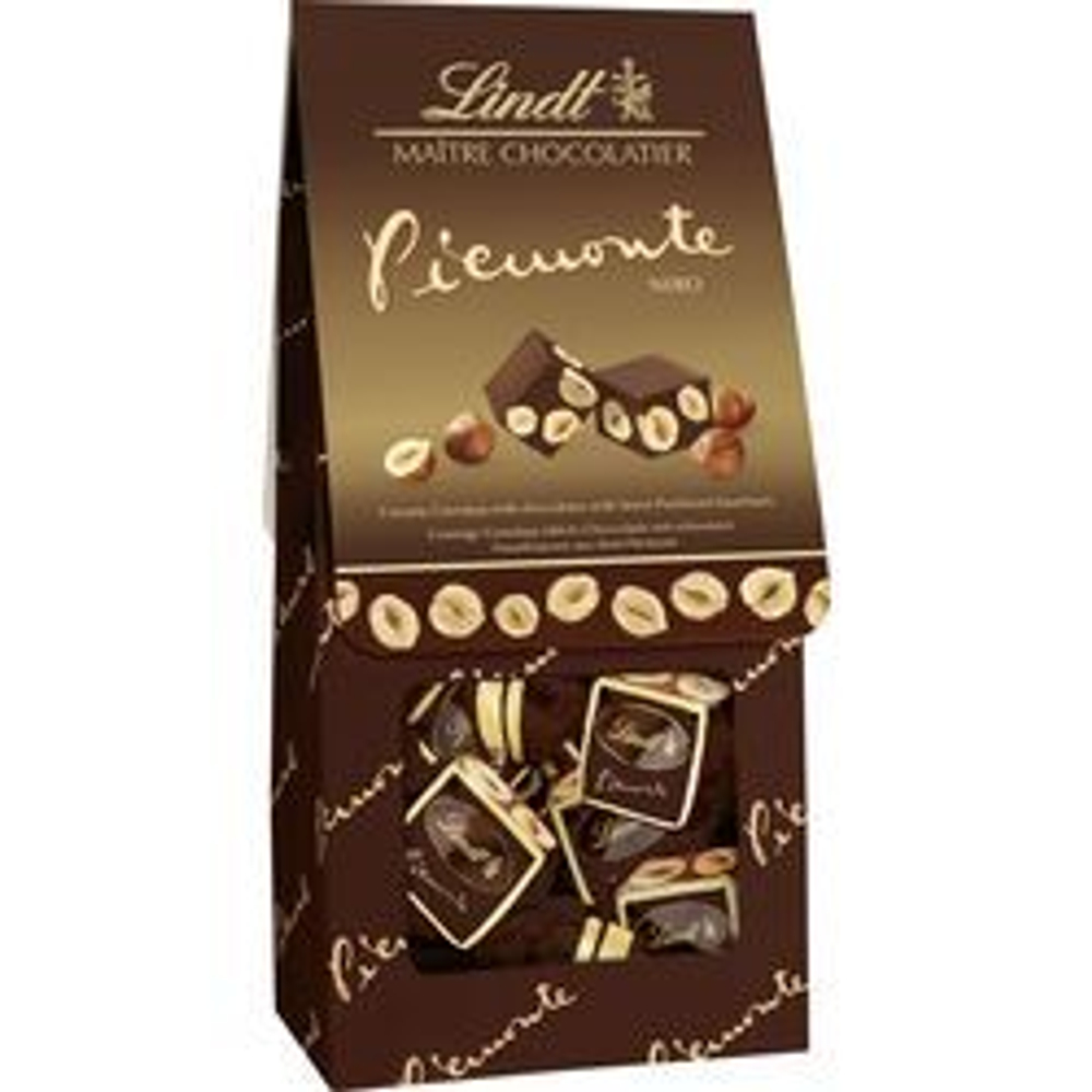 Lindt Шоколадные конфеты Piemonte Fondente NERO с фундуком в темном шоколаде 200 г (из Финляндии)