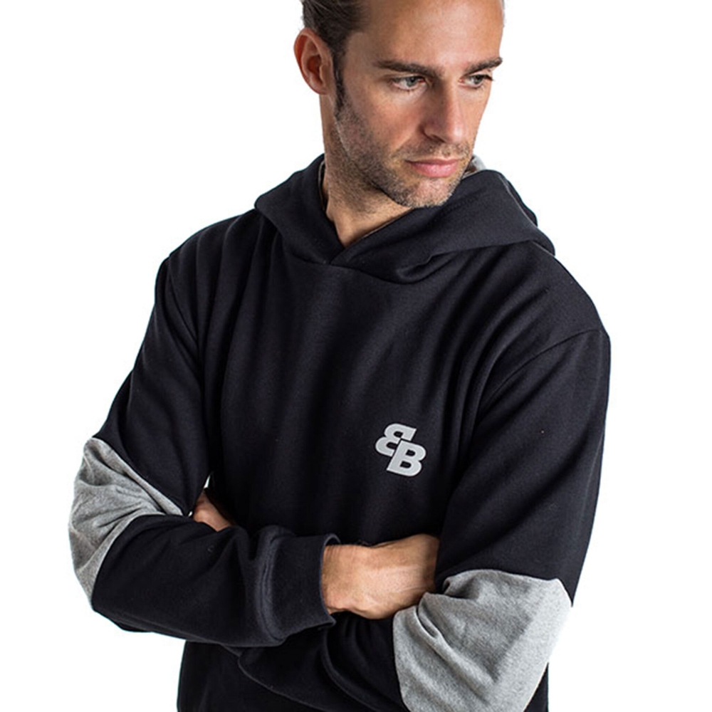 Мужская кофта теннисная BB by Belen Berbel Dark Hoody Men - Black, Grey