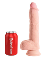 Фаллоимитатор King Cock Plus 10" Triple Density Fat Cock with Balls - Flesh Pipedream 572221PD