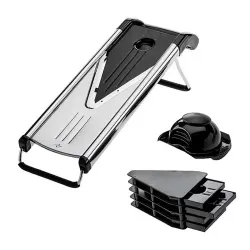 Мандолина (Овощерезка) V-BLADE, 5 насадок с держателем 33,5*13 см h14,5 см P.L. - Proff Chef Line