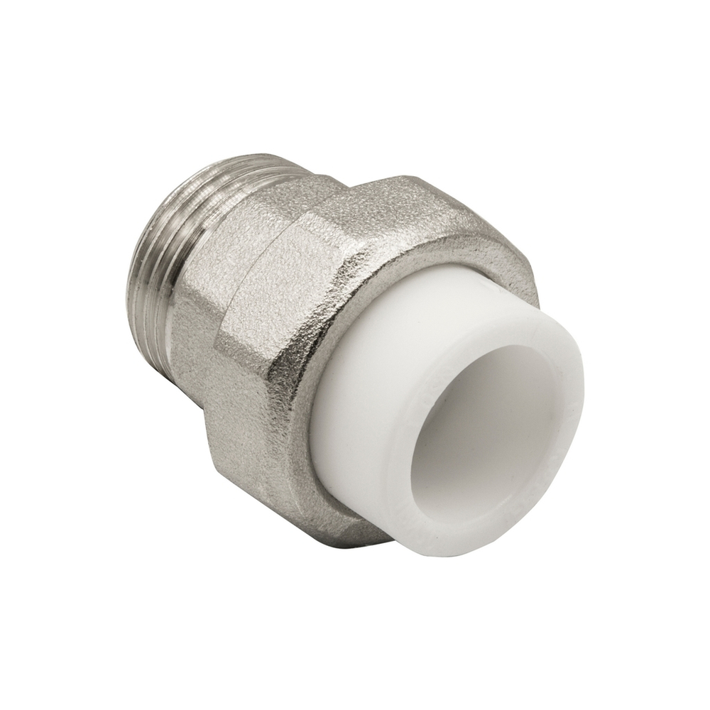 Муфта комб. разъемная, нар 20х3/4" EVER® БЕЛЫЙ штрихкод (Россия)