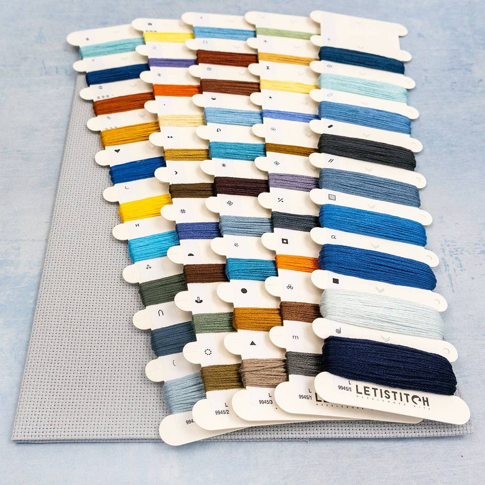 Набор для вышивания нитками LetiStitch L9945, Поместье-призрак 19х39см
