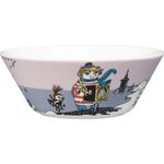 Тарелка глубокая Moomin Arabia "Tuu-tikki", розовая, фарфор Vitro, 15 см