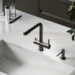 Смеситель для кухни Sancos Foster с краном для фильтра, вороненая сталь, SC4014GG, арт. SC4014GG