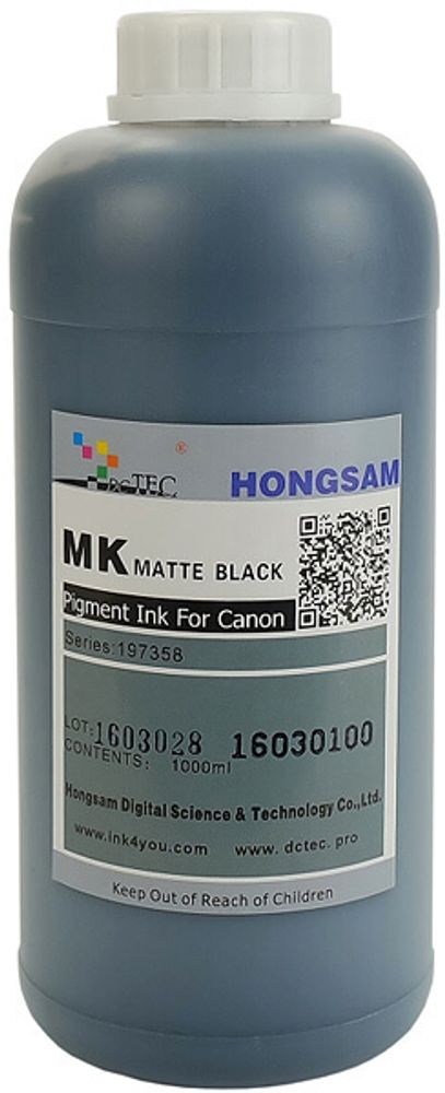 Чернила DCTec — HONGSAM пигментные для Canon iPF500, iPF605, iPF750 серия: 197358 Матовый черный 1000мл. Чернила DCTec — HONGSAM пигментные для Canon iPF500, iPF605, iPF750 серия: 197358 Матовый черный 1000мл.