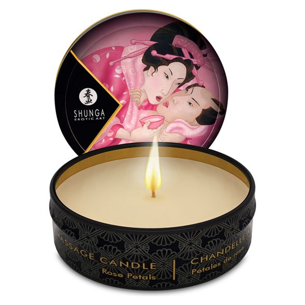 Массажная арома свеча Massage Candle Rose Petals Лепесток розы (30 мл)