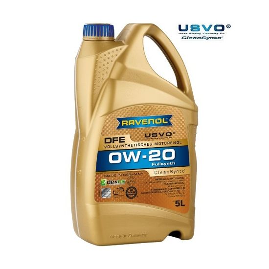 DFE SAE 0W-20 RAVENOL моторное масло 5 литров
