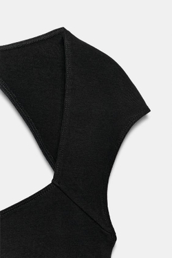 ZARA ТОП С ВЫРЕЗОМ НА СПИНЕ, ЧЕРНЫЙ