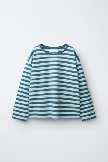 ZARA ЛОНГСЛИВ В ПОЛОСКУ, СИНЕВАТЫЙ