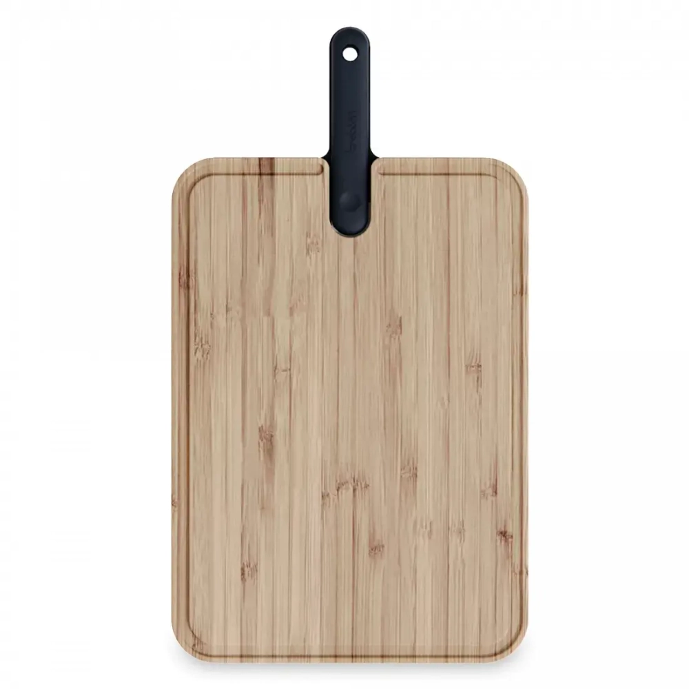 Доска разделочная с поварским ножом 43x24x2.4см Trebonn Chopping boards and Knives черная