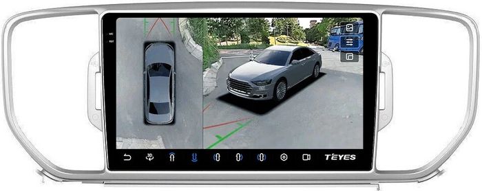 Магнитола для KIA Sportage 4 2016-2018 - Teyes CC3-2K-360 на Android 10, Быстрая, 2K QLED, CarPlay, 4G SIM-слот, 4 камеры в комплекте