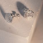 Серьги вплавленные камни прозрачные