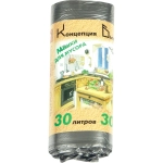 Мешки для мусора ПНД 30л 10мкм 30шт/рул черные 48x60см Концепция Быта