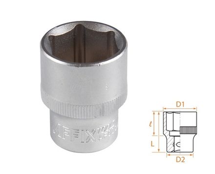 Цена на AFFIX (AF00040022) Головка торцевая стандартная шестигранная 1/2", 22 мм