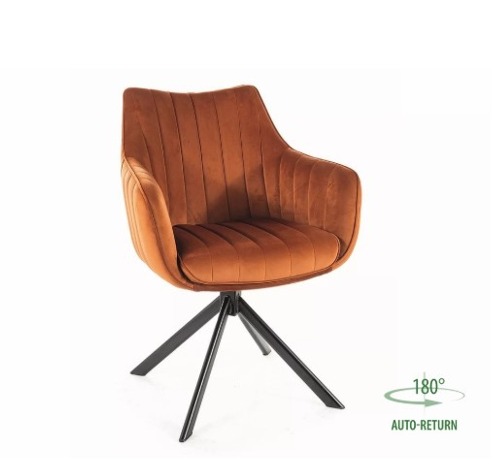 Стул SIGNAL AZALIA Velvet Bluvel 4215 корица/черный