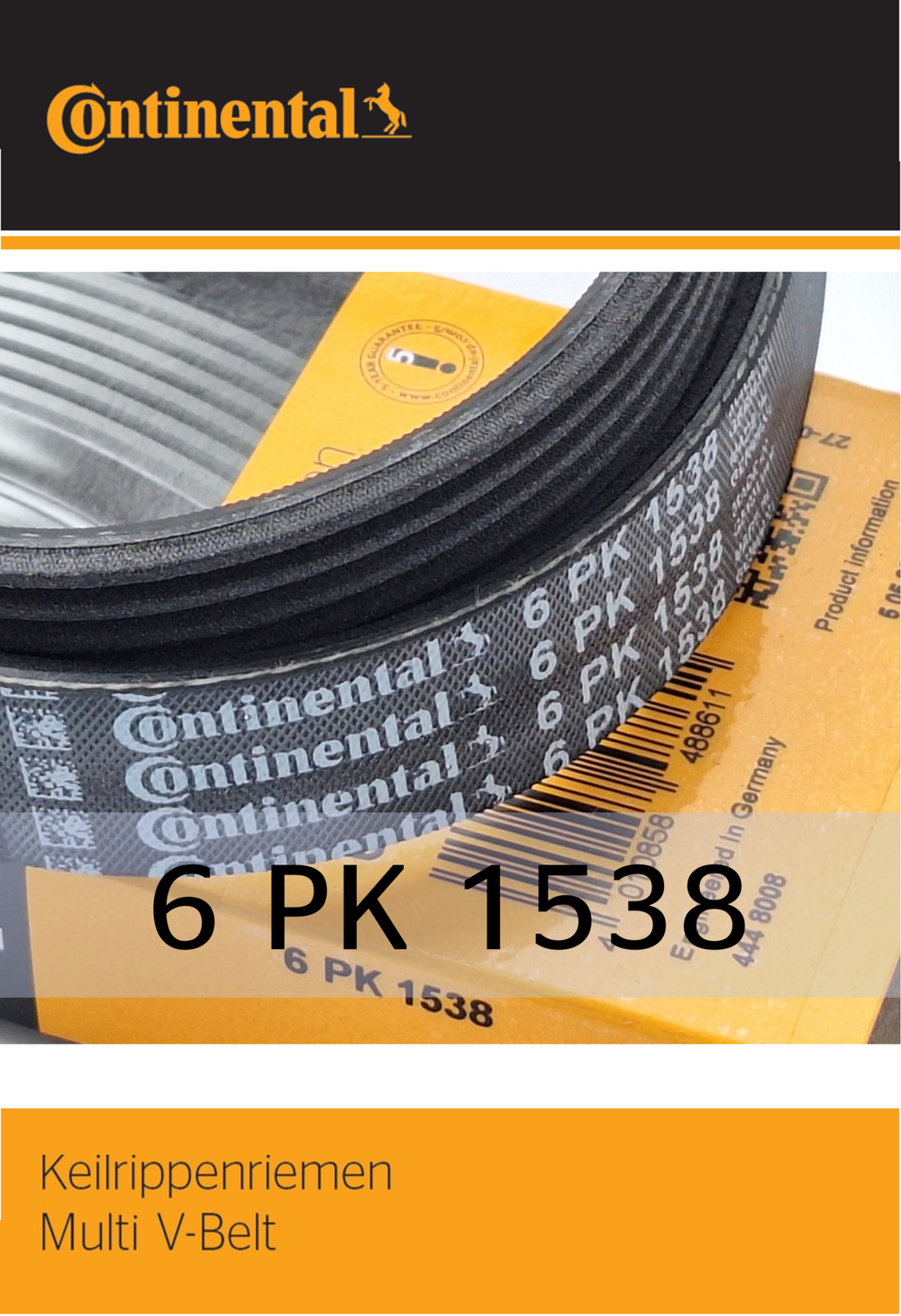Ремень генератора Continental 6PK1538