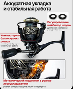 Катушка безынерционная KAIDA REZEL мощная силовая катушка для спиннинга и фидера,