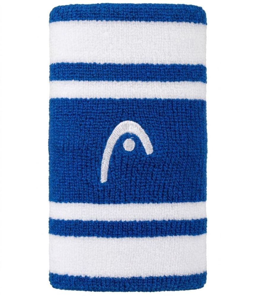 Напульсник теннисный Head Wristbands Striped 5" - royal blue/white