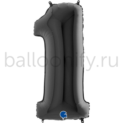 Шар ЦИФРА 1 Black 40" 102 см