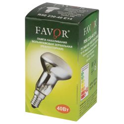 Лампа Favor R50 230-40 E14 40Вт 230В рефлектор с отражателем | Favor