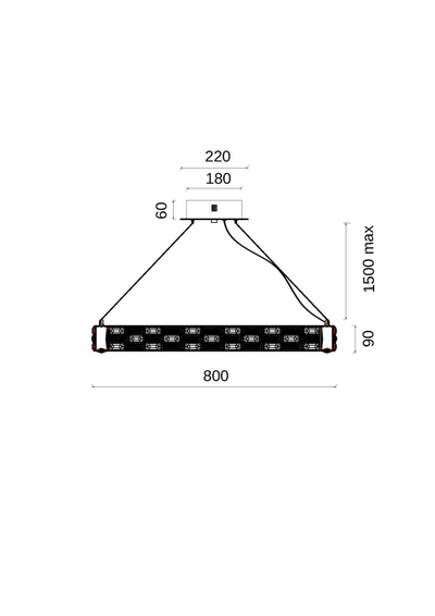 Люстра подвесная Festo Chrome FL1052-10P, LED