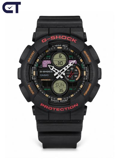 CASIO GA-140-1A4DR G-SHOCK мужские наручные часы — спортивная аналогово-цифровая G-SHOCK с ретро-аудио эстетикой