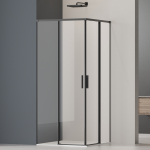 Душевой уголок Vincea Софт 2 (Soft 2) VSS-3SO2900CLB, 900*900, черный, стекло прозрачное