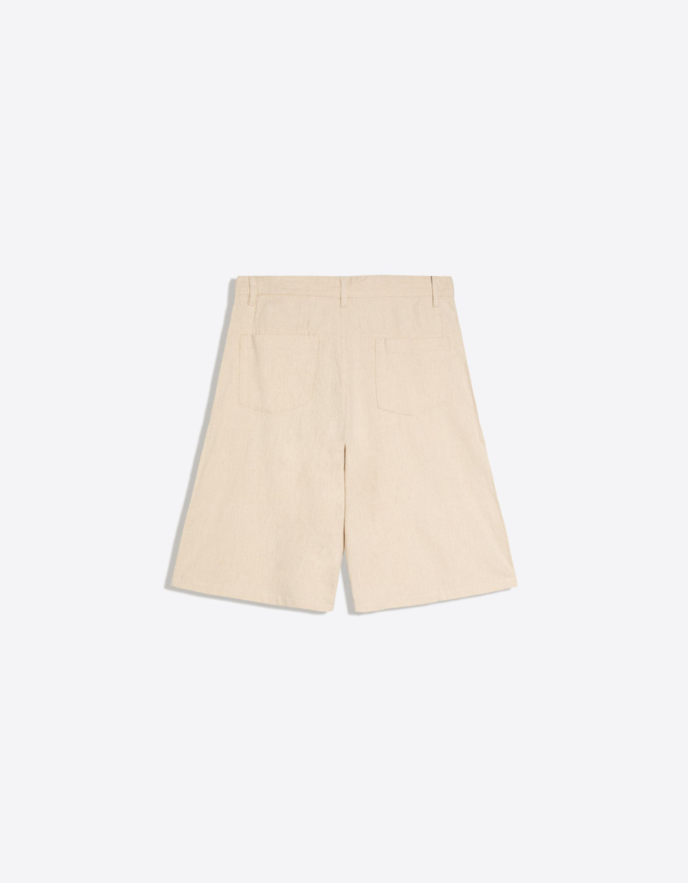 Мужские бермуды super baggy fit с льном - BERSHKA