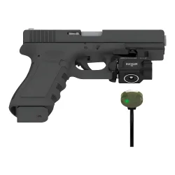 Тактический пистолетный фонарь Armytek Buckler M1 - установлен на пистолете, с магнитной зарядкой