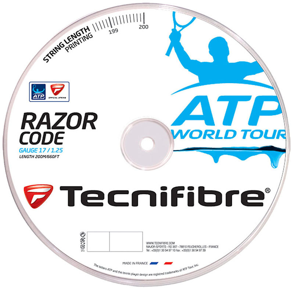 Теннисные струны Tecnifibre Razor Code (200 m) - черный